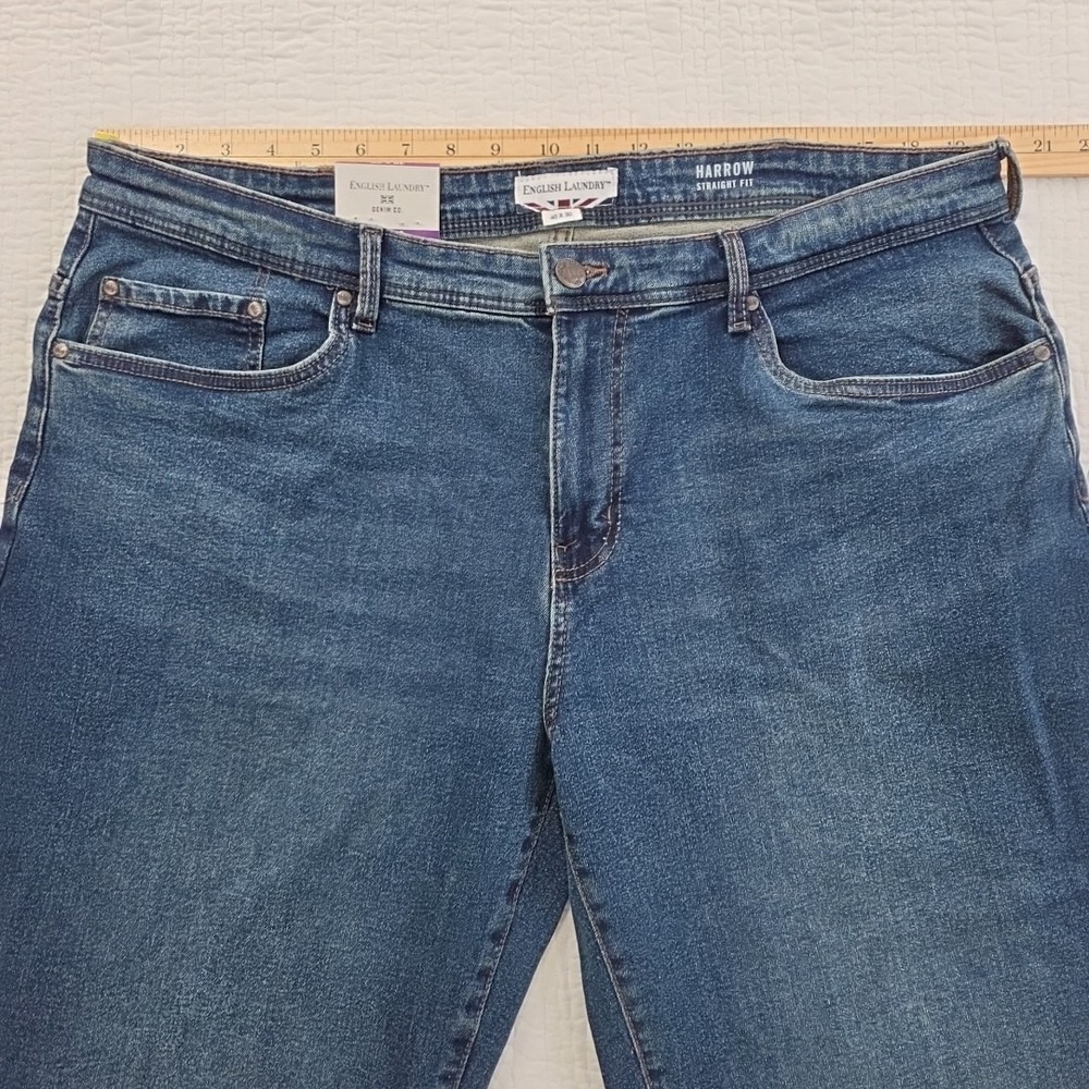 English Laundry Harrow‎ Jeans Mens 40x30 Med Wash Straight Fit Stretch NWT NEW - Picture 14 of 16